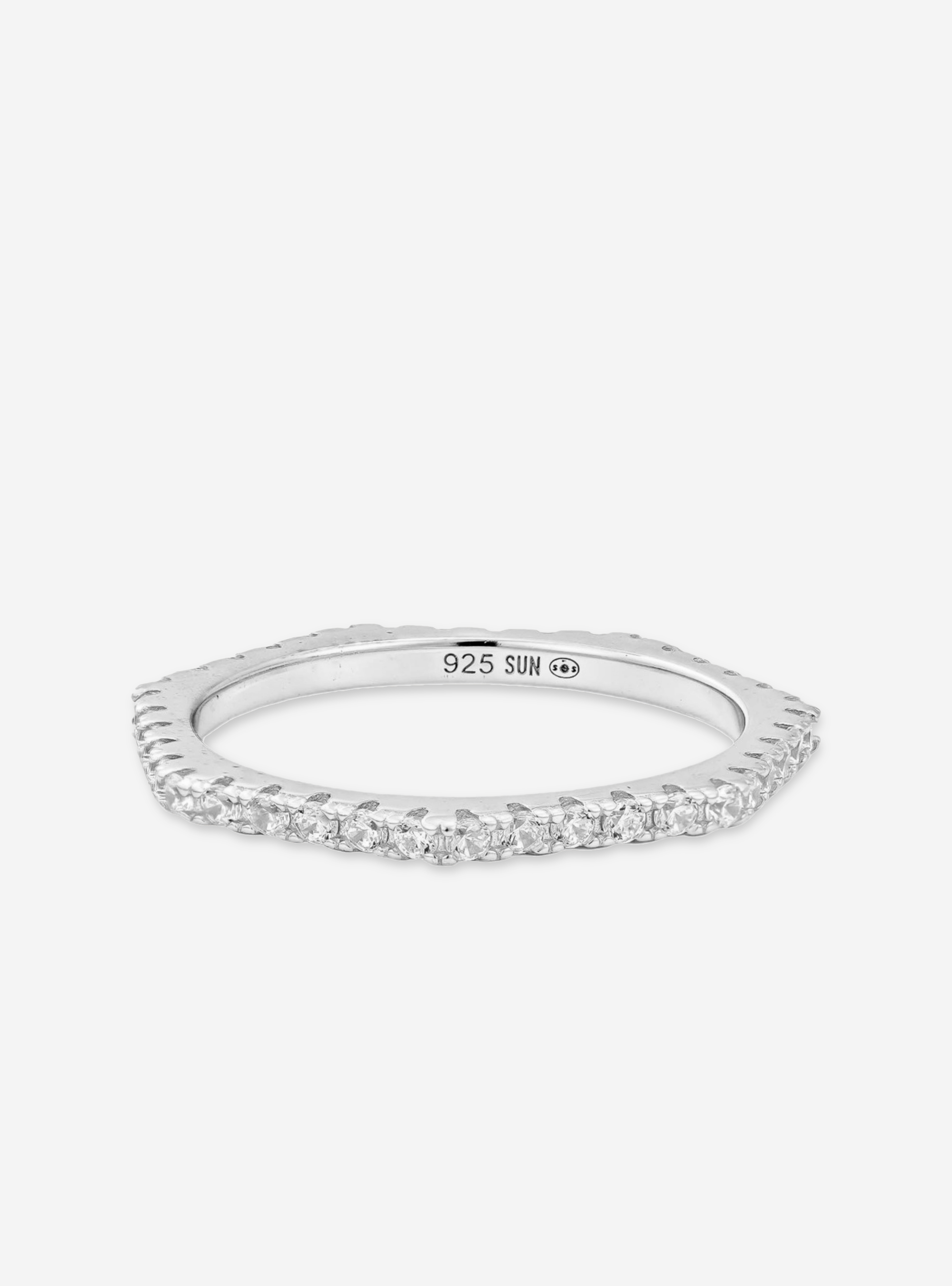 Bague Heptagonal Pavée - Sun Society boucles d'oreille