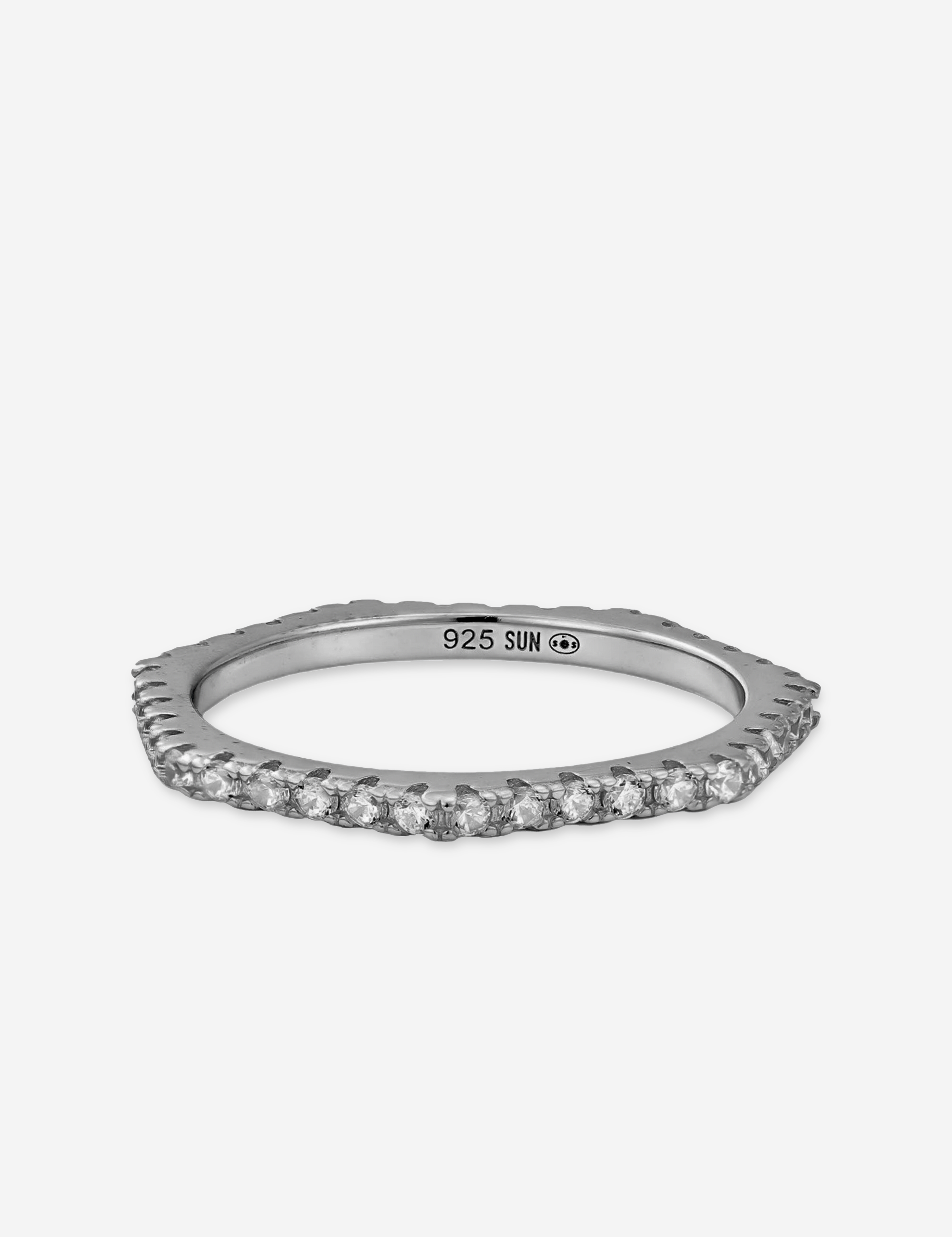 Bague Heptagonal Pavée - Sun Society boucles d'oreille