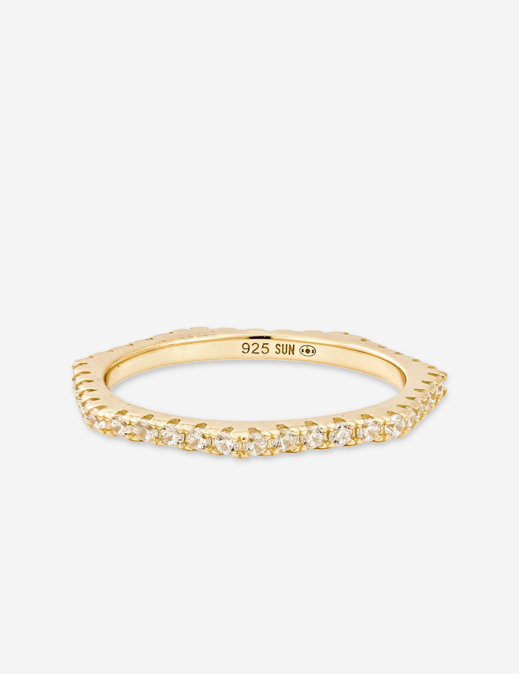 Bague Heptagonal Pavée - Sun Society boucles d'oreille