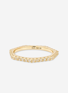 Bague Heptagonal Pavée - Sun Society boucles d'oreille