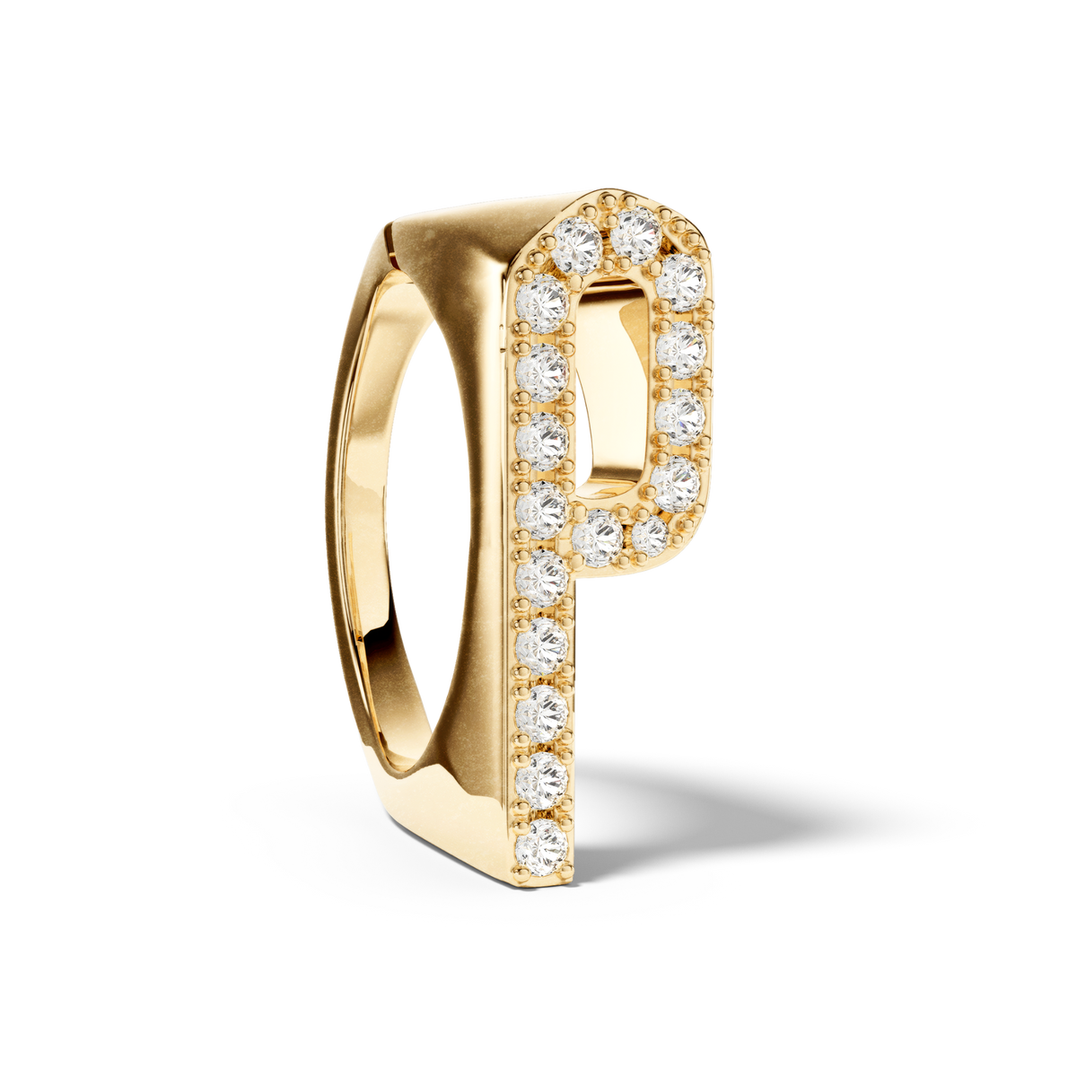 Bague Initial P - Sun Society 