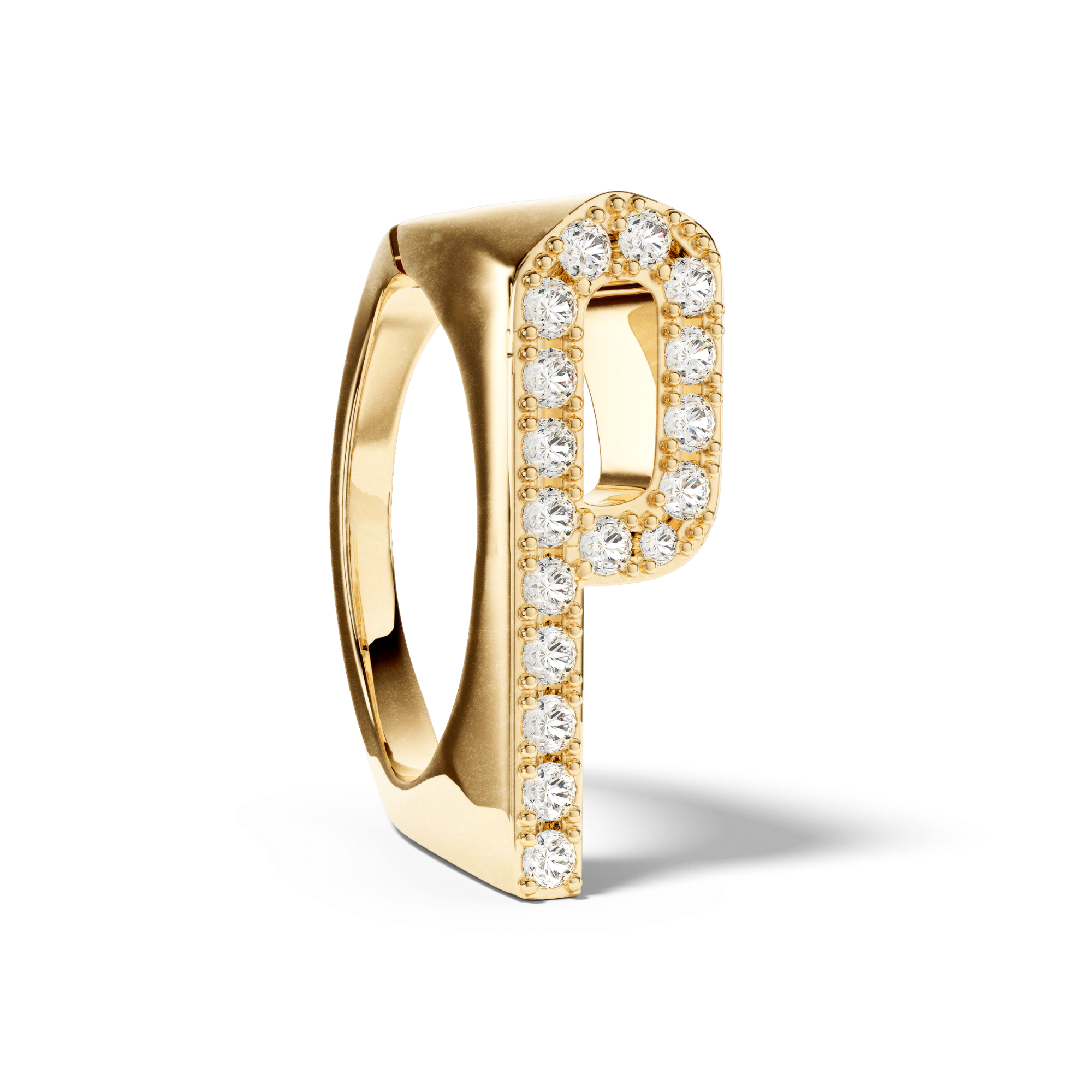 Bague Initial P - Sun Society 