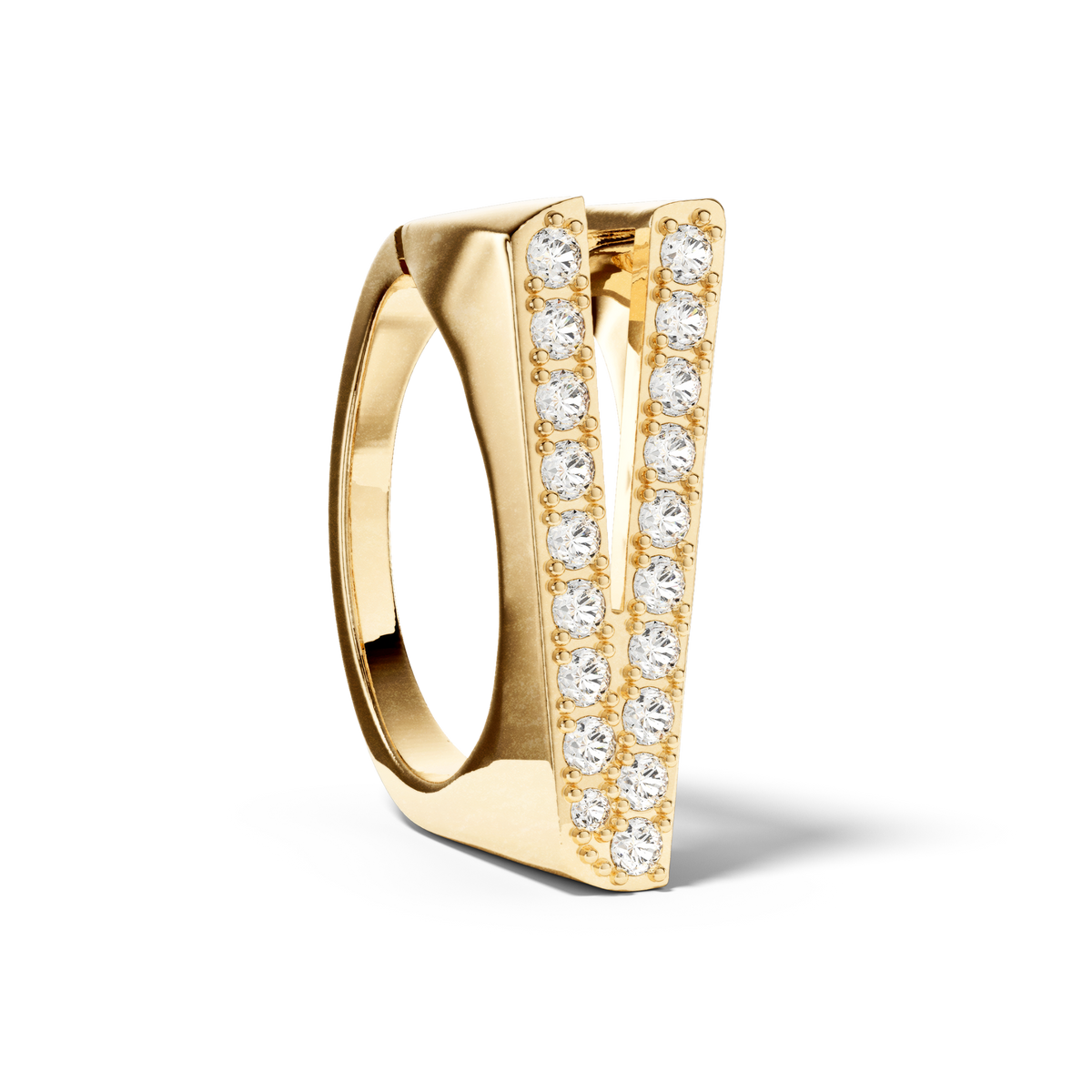 Bague Initial V - Sun Society 
