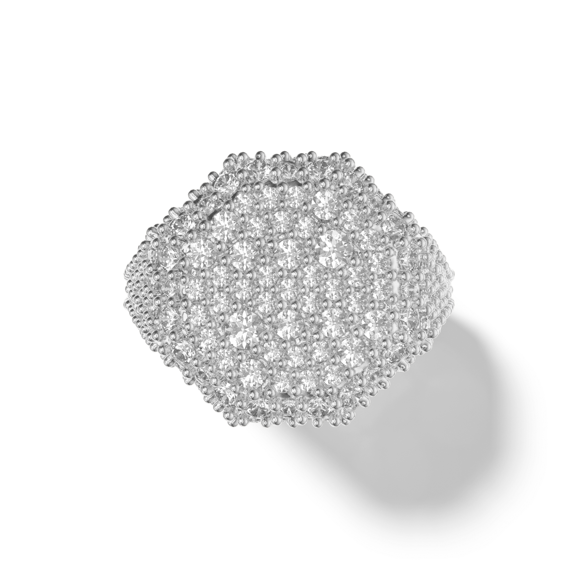 Bague Octagon Pavée