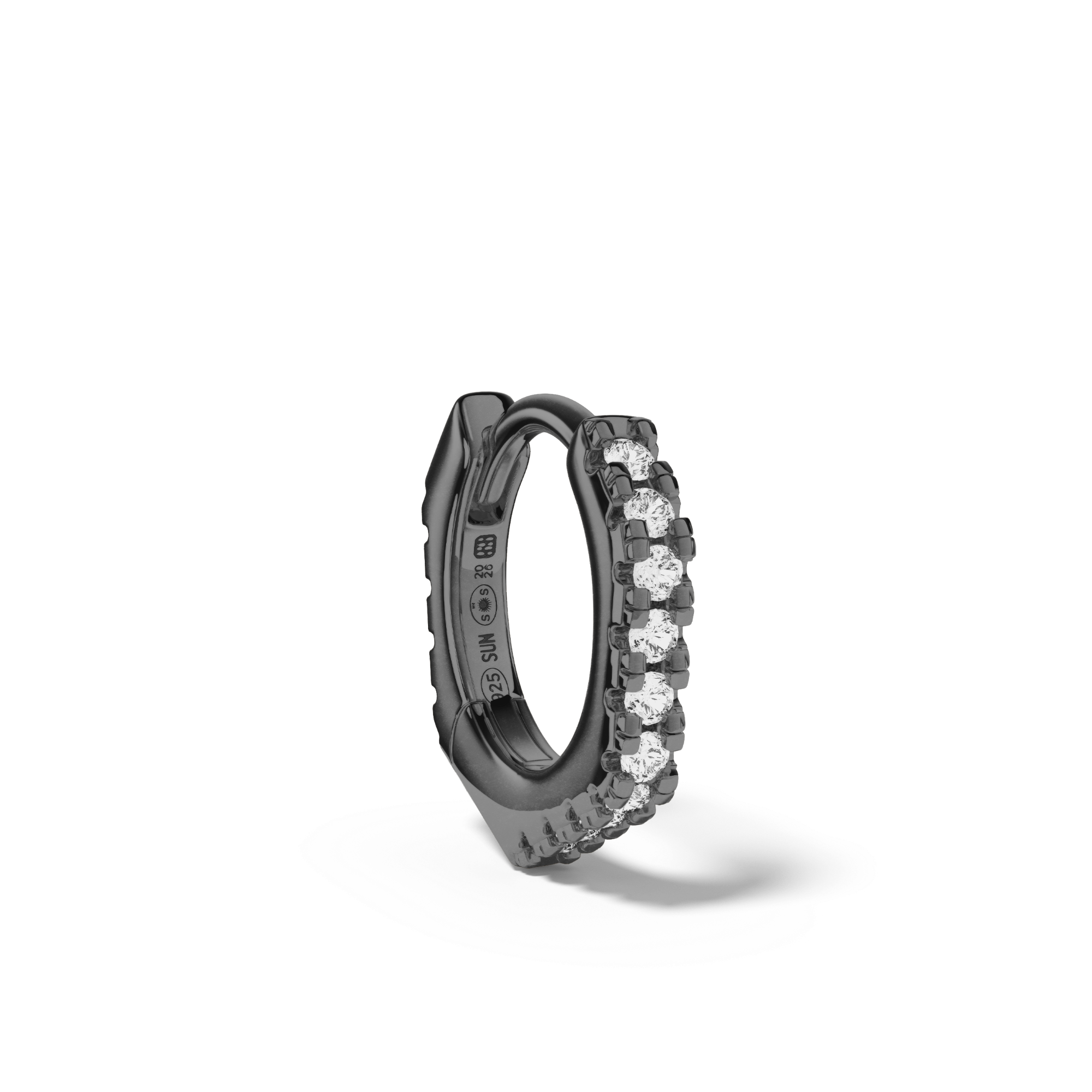 Boucle Heptagonal Pavée 8 mm - Sun Society 