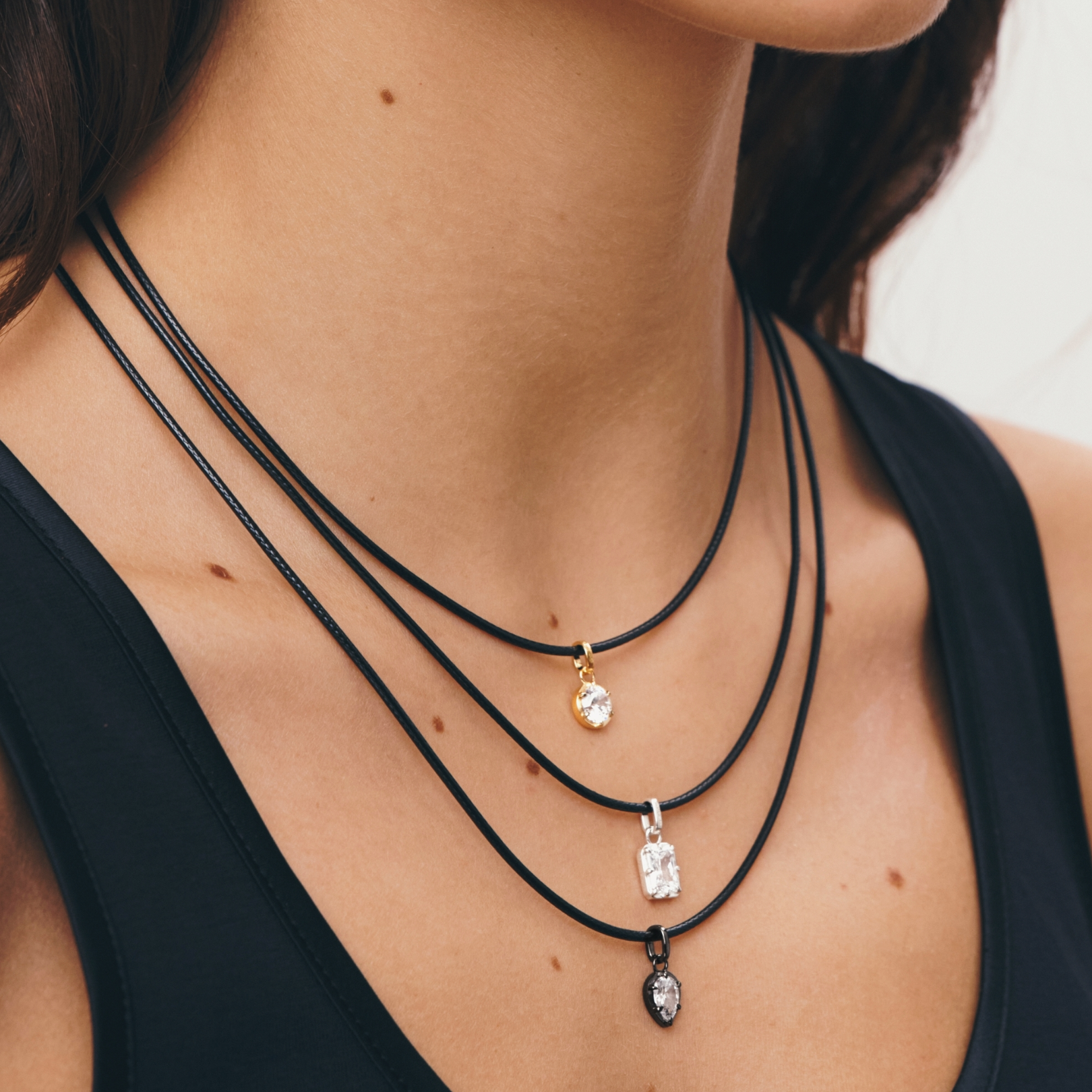 Collier Poire Noir