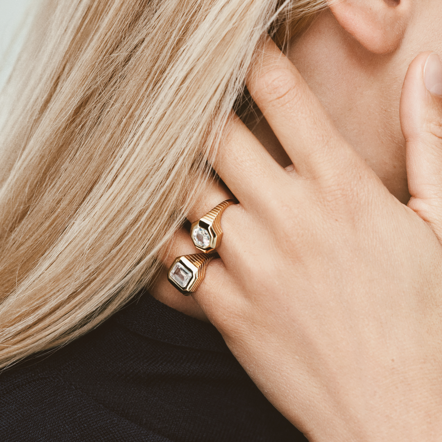 Bague Octagon Solitaire