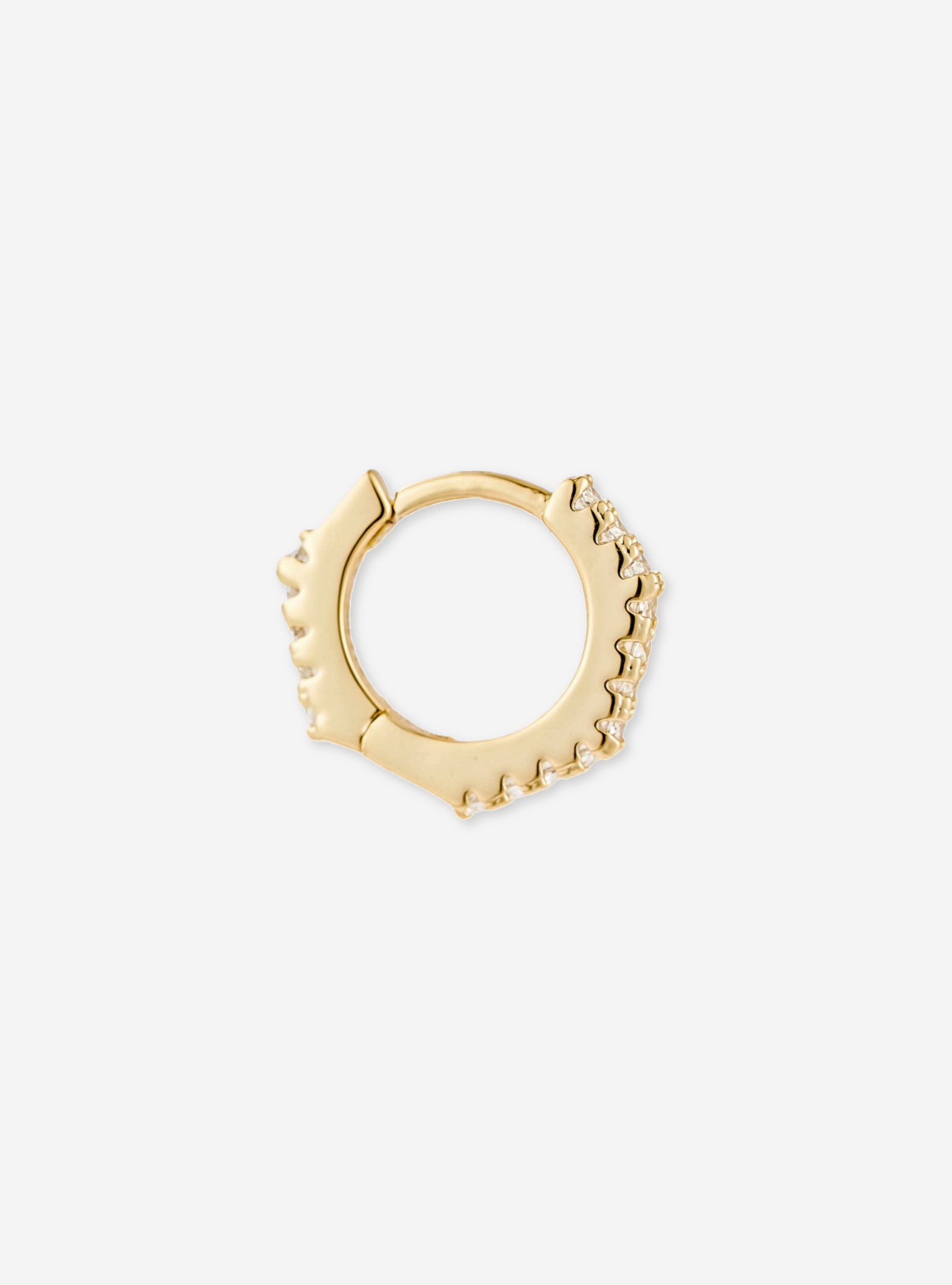 Boucle Heptagonal Pavée 8 mm - Sun Society boucles d'oreille