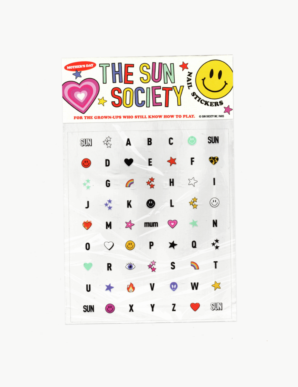 MOTHER'S DAY NAIL STICKERS - Sun Society boucles d'oreille