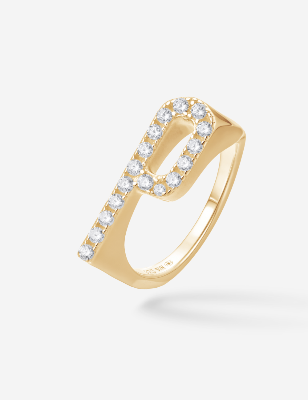 Bague Initial P - Sun Society 
