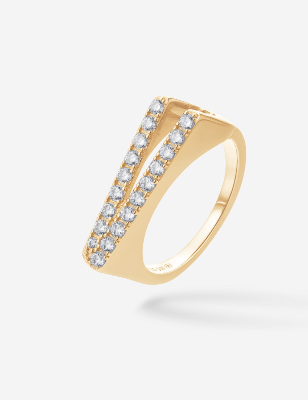 Bague Initial V - Sun Society 