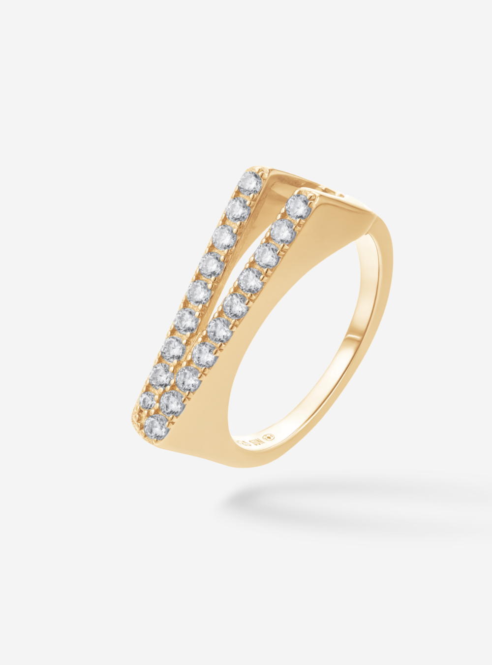 Bague Initial V - Sun Society 