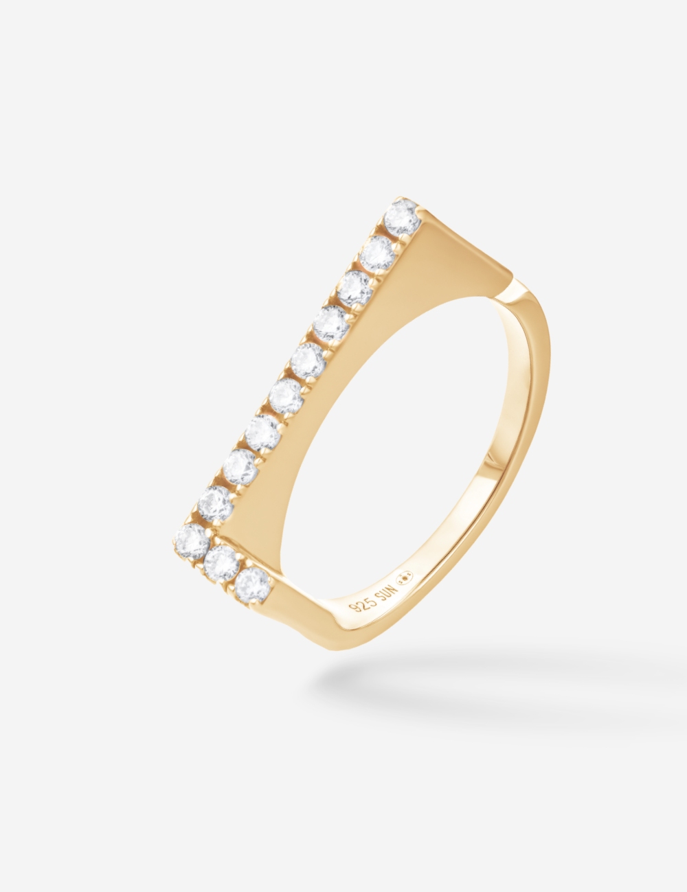 Bague Initial L - Sun Society 