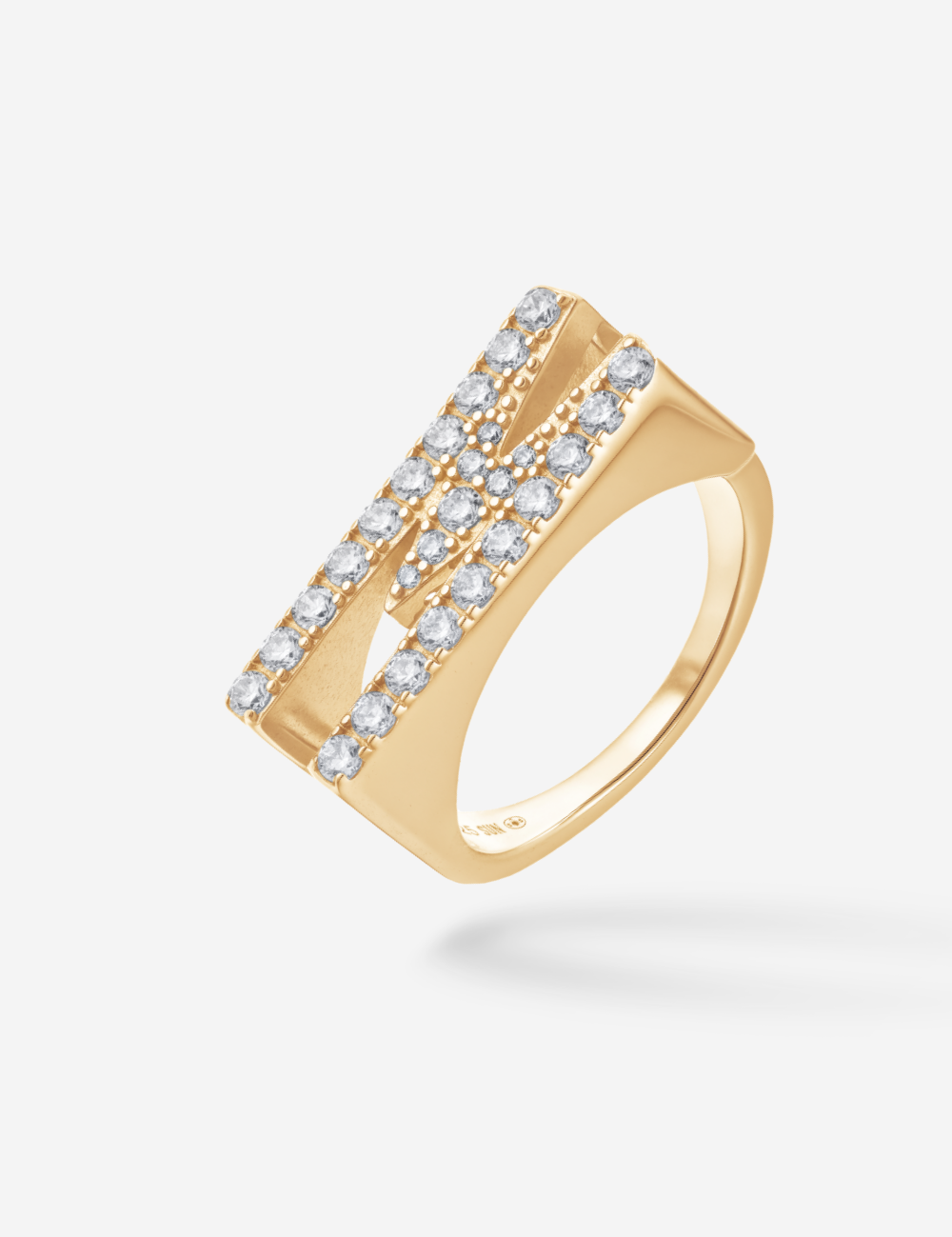 Bague Initial M - Sun Society 