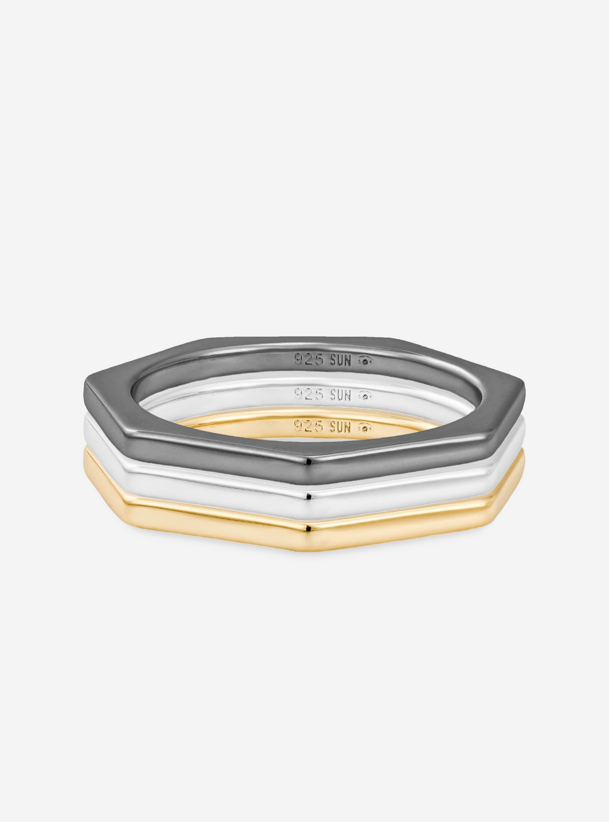 Bague Heptagonal No Stone - Sun Society boucles d'oreille