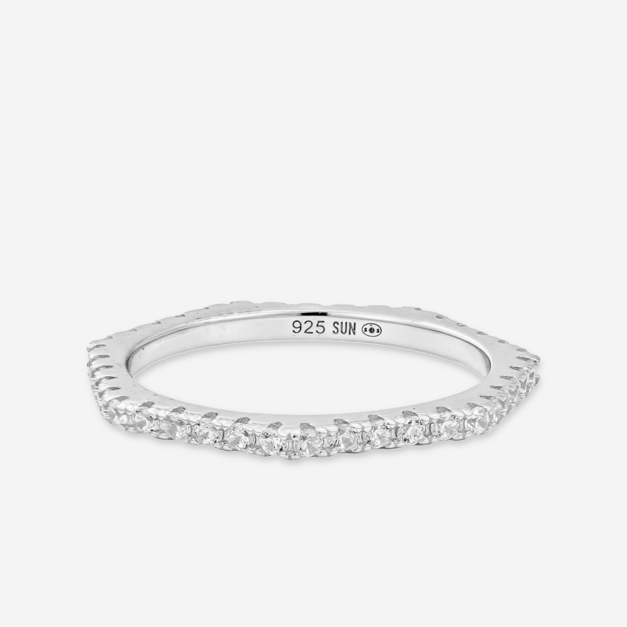 Bague Heptagonal Pavée - Sun Society boucles d'oreille