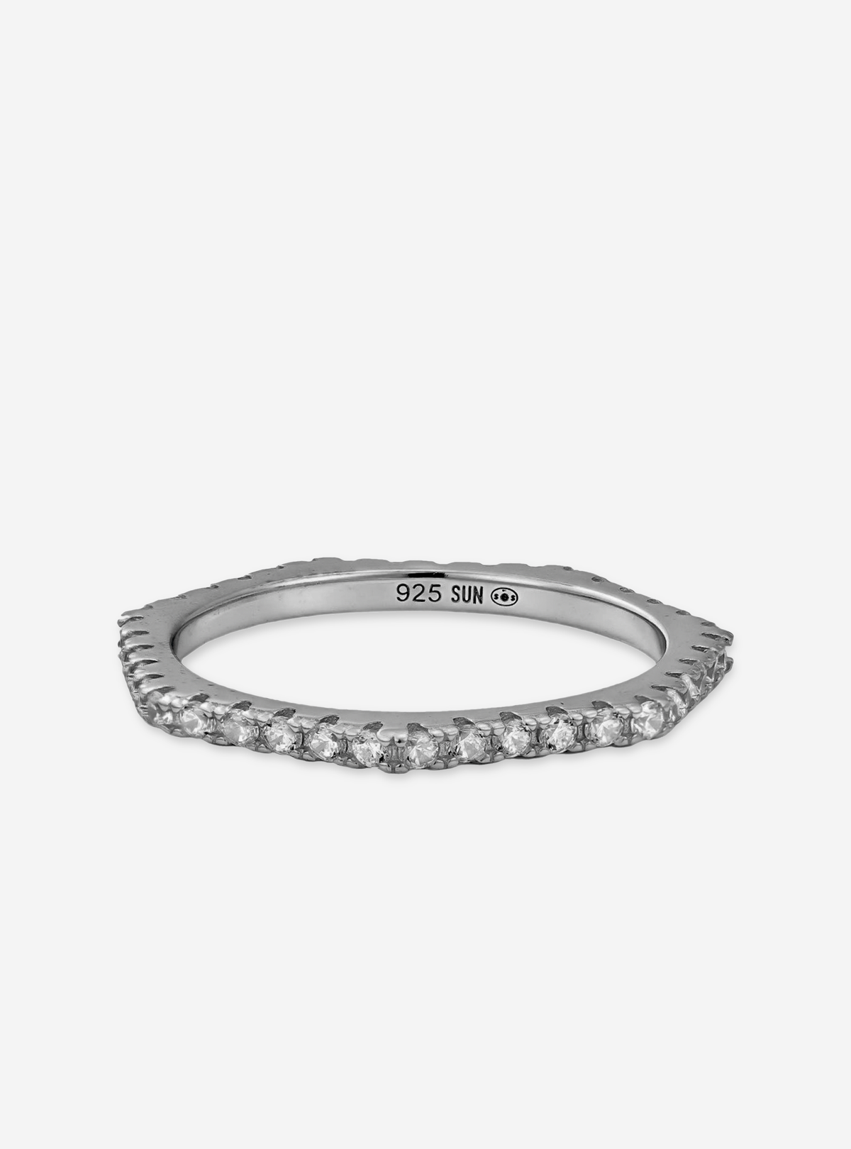Bague Heptagonal Pavée - Sun Society boucles d'oreille