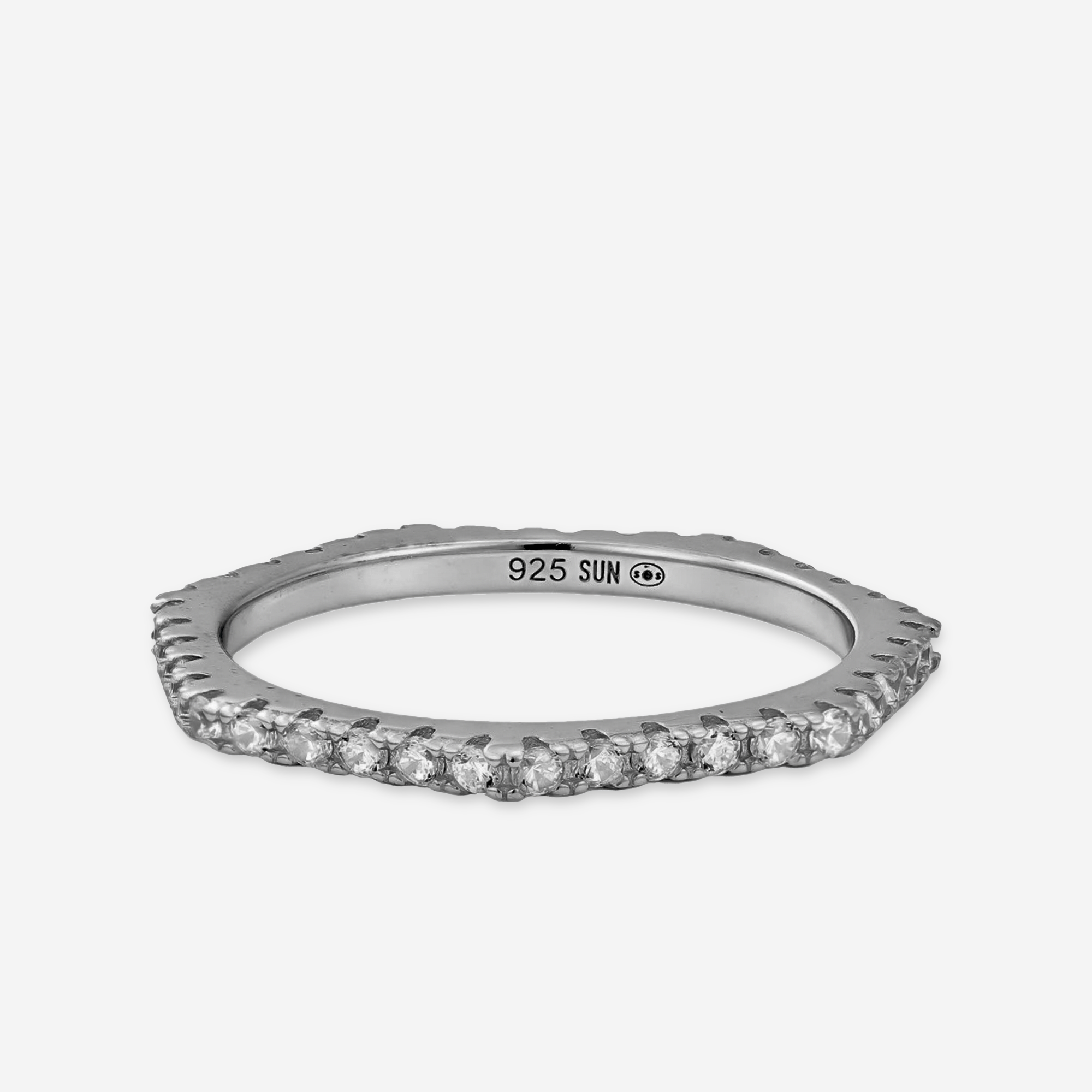 Bague Heptagonal Pavée - Sun Society boucles d'oreille