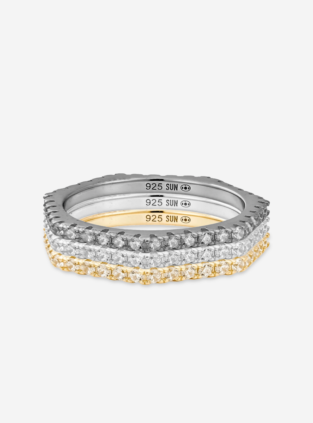 Bague Heptagonal Pavée - Sun Society boucles d'oreille