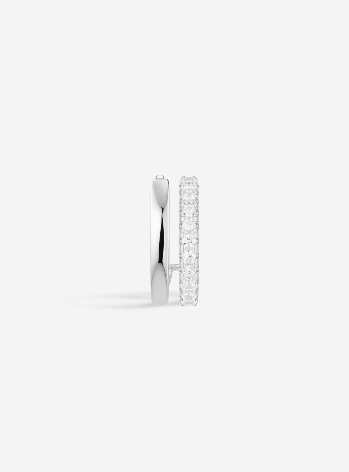Boucle Double Semi-Pavée 8 mm - Sun Society boucles d'oreille