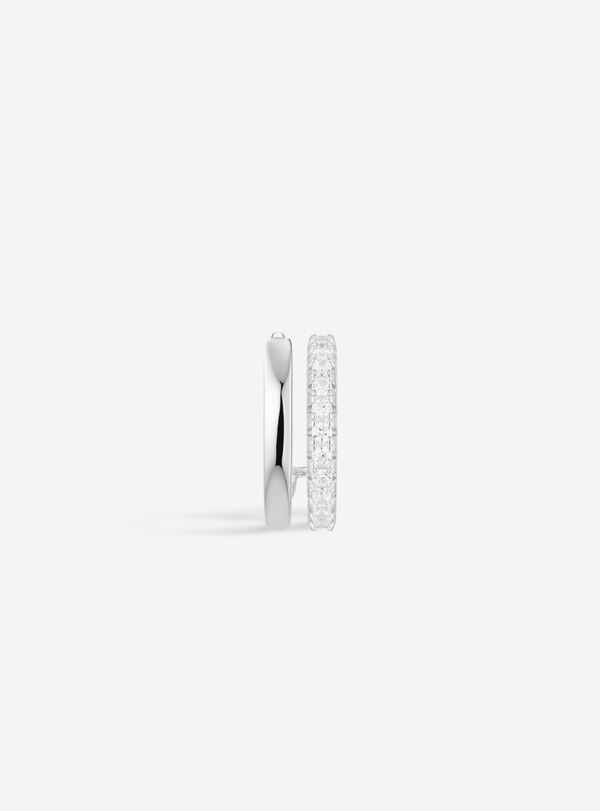 Boucle Double Semi-Pavée 6.5 mm - Sun Society boucles d'oreille