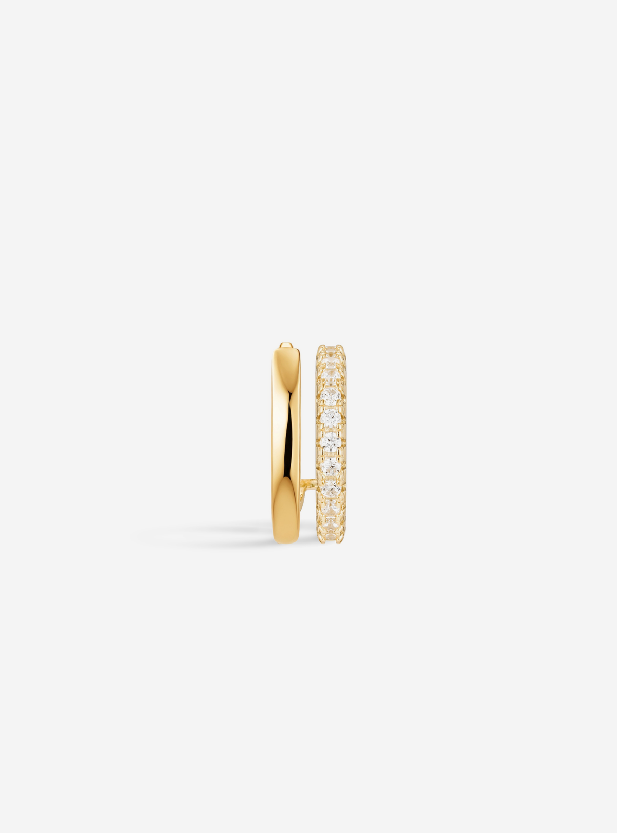 Boucle Double Semi-Pavée 6.5 mm - Sun Society boucles d'oreille